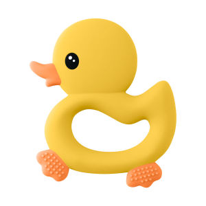1PCS Baby Teetherของเล่นการ์ตูนเป็ดซิลิโคนTeetherสําหรับทารกBPAฟรีTeethingเคี้ยวของเล่นSoft Teetherเด็กอุปกรณ์เสริม