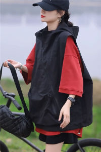 เสื้อกั๊กผู้หญิงบางๆ 2024 ใหม่ หลวมๆ แจ็คเก็ตเสื้อกันฝน ขนาดเล็ก เสื้อกั๊ก แจ็คเก็ต ฤดูใบไม้ผลิ ฤดูร้อน ฤดูใบไม้ร่วง ฤดูหนาว