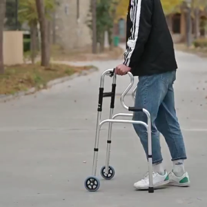 ⭐🇸🇬 3 in 1 Height Adjustable Foldable Elderly walking Frame With wheels Aid Frame Medical Toilet Support Shower Chair 助行