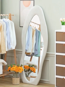 160/170CM Vertical HD Full-length Mirror With Support Frame Wall Mirror Rounded Full Body Mirror