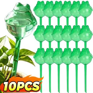 10Pcs Cute Frog Shape Plant Waterer Automatic Plant Waterer Decorated Potted Plant Waterer Craft Item Indoor Outdoor Flowers Water Cans