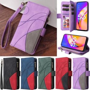 Zipper Casing Cover For Samsung Galaxy A23 A52S 5G A13 5G M23 A52 A72 A12 M12 F12 A22 4G A32 5G A52 5G A72 5G Luxury Matte Wallet Pu Leather Card Slots Flip Stand Phone Soft Case