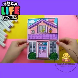 Paper Doll Toca Boca Life World Purple House In Quite Busy Book Mainan Edukasi Anak Bongkar Pasang Kegiatan Rumah Hiasan Anak Doll Kertas Anak Unisex - Lazada