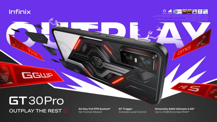 Infinix GT30 Pro 5G Smartphone | 12GB RAM + 256/512GB ROM | Original Infinix Malaysia
