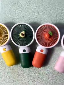 Kipas Angin Genggam Mini Portable Karakter Buah Warna Permen Kipas Angin Mini Cute