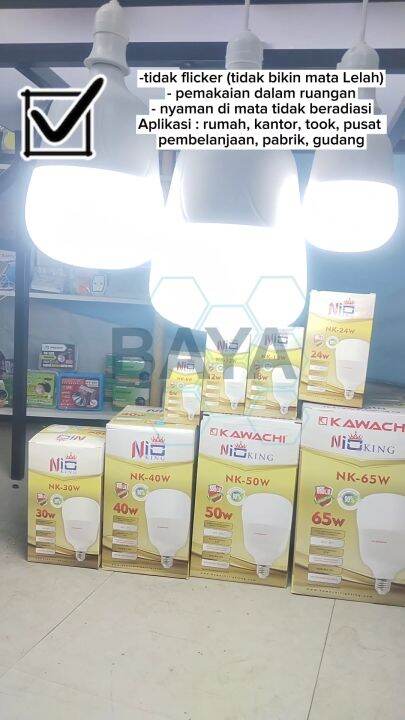 Kawachi Nio King Lampu Bohlam Bulb Led Kualitas Super Terang Super