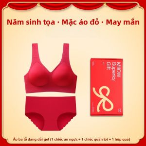 Bộ đồ lót nữ MiiOW đỏ không đường may dây vai thoáng khí
