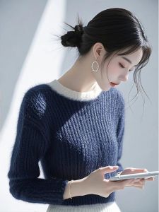 WANGGONGZHU | Womens Knitted Slim Fit Base Shirt Half High Collar Warm Stylish Autumn Winter Inner Wear Soft Cozy Sweater Princess Style