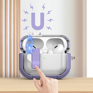 Clear Case Compatible for AirPods 4 ANC and AirPods Pro 2nd Generation with Secure Lock Clip TPU Transparent Shockproof Protective Cover with Automatic Switch for AirPod Pro 3