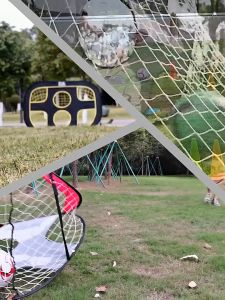 ด้วยตรงเป้า ประตูฟุตบอลพับแบบมัลติฟังก์ชั่นแบบ Dual Use ความเร็วในการเปิดประตูแบบพกพาเด็กง่ายฟุตบอล