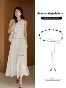 WEIAI | สร้อยเอวทอแบบย้อนยุคสไตล์ชาติพันธุ์สำหรับผู้หญิงในช่วงฤดูร้อน สายรัดเอวแบบอเนกประสงค์ระดับไฮเอนด์ เครื่องประดับตกแต่งกระโปรง สายรัดเอว