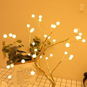 LED Fairy Tree Night Light Mini Christmas Tree DIY Table Desk Lamp Battery or USB Home Decor Party