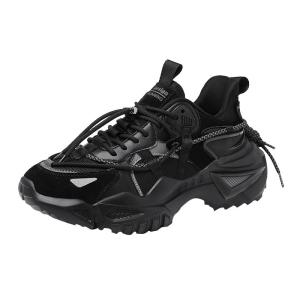 CHAODONG | Trendy Black Dad Shoes Men Summer Large Size Thick Sole Height-increasing