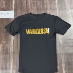Áo thể thao nam VANQUISH chữ vàng chất thun lạnh thoáng mát AVTN2V