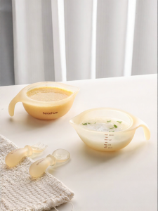 Beeshum | Baby Feeding Bowl Silicone Soft Beak Design