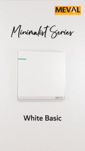 MEVAL Stop Kontak Saklar dan Soket Minimalist - White Basic