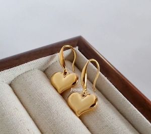 JOYUS Lowe Titanium Stainless Steel 18K Gold Waterproof Love Heart Earrings Birthday Gift Box