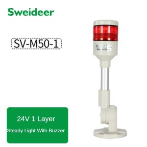 LED Warning Light with Buzzer 24V 220V 1/2/3/4/5 Layers Steady Flashing Light Tower Alarm Indicator Alert Lamp for Trunk Machine