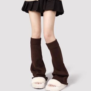 Y2K Spicy Girl Knitted Mid-Calf Socks Wide Leg Bell Bottom Long Tube Socks for Women Japanese Style Student Subculture