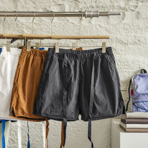 Ice Smooth Double Layer Breathable Oversize Quick Dry Beach Shorts Loose Fit Summer Youth Fashion Daily Wear Five-Quarter Pants