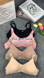 LadyLuxe - Sport BH Bra Busa Push Up Tanpa Kawat Bahan Halus Pakaian Dalam Wanita Warna Polos High Quality Underwear Seamless BR087