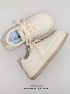 Warrior | Giày thể thao đế dày đế mỏng màu trắng phong cách Hàn Quốc cho nữ Giày đế cao su đế xuồng đế mềm