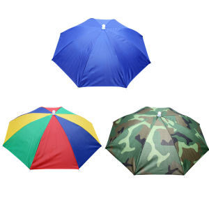 Outdoor Sports Accessories Foldable Umbrella Hat with UV Protection for Hiking and Fishing