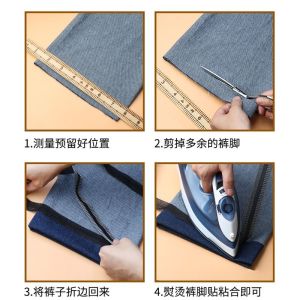 No-Sew Pants Hemming Sticker Easy Cuff Edge Repair Tool DIY Fabric Accessories for Home Sewing Shortening Bottoms of Pants