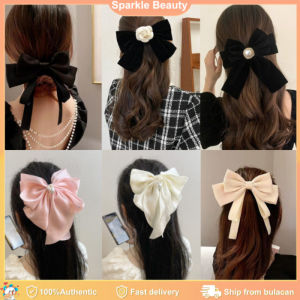 New Style Camellia Velvet Hair Clip Black Big Bow Hair Pin  Exquisite Ribbon Bow Hair Clamp High-End Sense Hair Clip