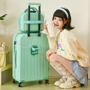 Large Capacity Cartoon Luggage Suitcase Womens Travel Bag 20 Inch Carry-On Hard Shell Zipper Closure Four-Wheel Rotation