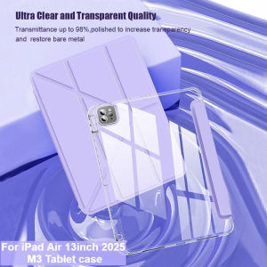 2026 HD Clear Y-Fold for IPad A19 12th A16 11th 10.9 10.2 10/9/8/7th 9.7" Case for IPad Air 8 7 11 13" M4 M3 M2 2025 5/4th Cover