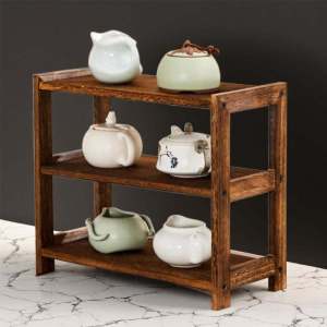 Giá Để Đồ Trà Bằng Gỗ Nguyên Khối Giá Để Chén Trà Giá Để Bình Trà Giá Để Đồ Trang Trí Nhà Bếp Phong Cách Trung Hoa Giá Để Đồ