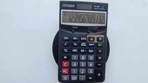 Kalkulator Besar Dagang Kantor Display 12 Digit Auto Replay 100 Steps Double Power Awet CT 852