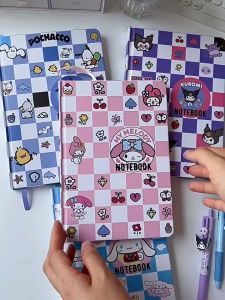 A5 240 Pages Sanrio Kuromi Melody Cinnamoroll Pochacco Colorful Hard Cover Journal Diary Notebook 手账日记本