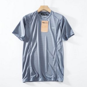 Áo Thun Nam Tay Ngắn Thoáng Khí Nhanh Khô Mùa Hè 2025 Thời Trang Thành Phố Thường Ngày Rộng Rãi Cổ Tròn in Chữ