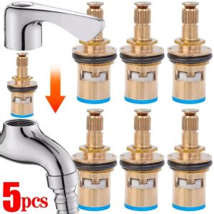 Feelife 5/3Pcs Faucet Cartridges Replacement Stainless Steel Tap Valves Household Single Angle Valve Kitchen Bathroom Faucet Accessories
