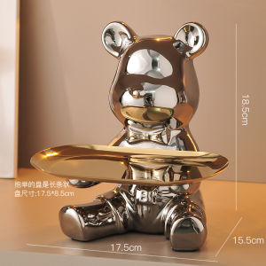 Ví Tiền Hình Gấu Đột Biến Đựng Chìa Khóa Đĩa Tròn Trang Trí Phòng Khách Bàn Đỗ Giày Nhà Trang Trí Đồ Dùng Thiết Yếu Vật Dụng Để Đỗ Xe
