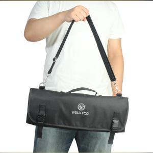 8 Slots Fabric Chef Roll Bag Oxford Cloth Multifunctional Chef Knife Bag Toolkit Chef Bag Knife Bag Cooking Carry Case