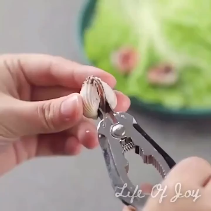 Clam Opener Zinc Alloy Spring Seafood Clamp Multifunctional Kitchen Tools Walnut Clip Oyster Nut Cracker Clam Tongs