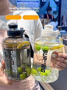 Large Capacity Sports Water Cup Heat Resistant Summer New 2025 Ton Bucket for Men And Women Outdoor Travel Drinking Bottle