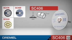 DREMEL SC 406 Ez SpeedClic Starter Set - DREMEL Cutting Wheels x 2 & EZ SpeedClic x 1