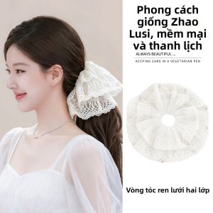 DAISY DREAM | Băng Đeo Tóc Rộng Có Hoa Văn Ren Và Hạt Ngọc