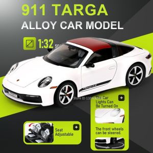 1:32 911 Targa Panamera Model Sports Car Toys Alloy Diecast Doors Opened Simulation Interior Sound Light Exquisite Supercar Toy