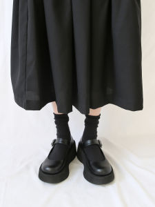 Juice Park Mary Jane Shoes Womens Soft Sister French Style Platform Thick Bottom Student Shoes Retro Style Slip-On Casual Flats