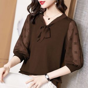 NAOX2 Women's Loose Five-point Sleeve Top: A Stylish & Comfortable Fashion Bottoming Shirt