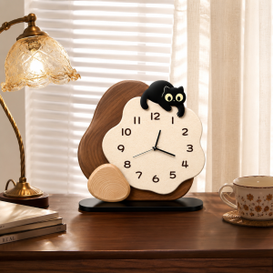 HAIMASHENGKANG | Retro Cat Decorative Table Clock