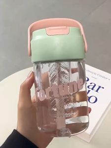 Botol Minum Anak Gelas Portable Cup MIni Sedotan Warna Warni 330 ml 107