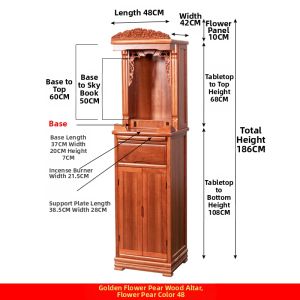 WANGJIXIANG | Modern Chinese Style Solid Wood Buddha Shrine Cabinet