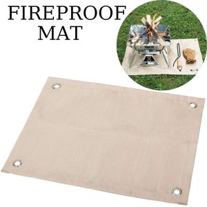 Camping Picnic Barbecue Mat High Temperature Ironing Fire Retardant Carpet Outdoor Indoor 1pc Barbecue Fire Protection Pit Mat