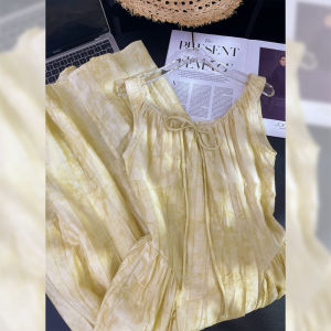 PAIBOLI | Plus Size Fashionable Slimming Strapless French Sweet Temperament Dress A-Line Midi Skirt Without Sleeves Summer Season